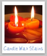 candle wax stains