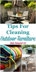 Tips for cleaning outdoor furniture