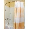 shower and bathtub, with shower curtain