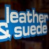 leather and suede sign