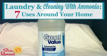 laundry and cleaning with ammonia