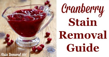 Cranberry stain removal guide