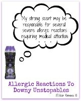 downy unstopables causes allergic reactions