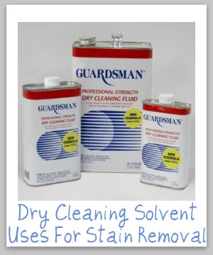 The ultimate guide to using dry cleaning solvent for stain removal, with explanation of what it is, how to use it, on what stains, and finally product recommendations {on Stain Removal 101}