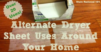 alternate dryer sheet uses around your home