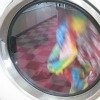 clothes tumbling in dryer