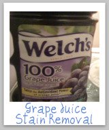 grape juice stain removal