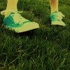 feet in grass