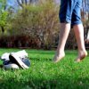 walking in the grass