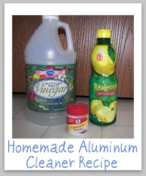 Two homemade aluminum cleaner and polish recipes to keep your aluminum pots and pans clean frugally and naturally {on Stain Removal 101}