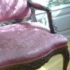 pink upholstered chair