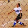 playing softball