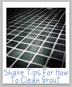 how to clean grout