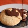 melted chocolate on cookie
