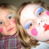 girls with clown makeup
