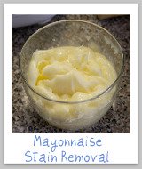 mayonnaise stains