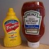 mustard and ketchup bottles