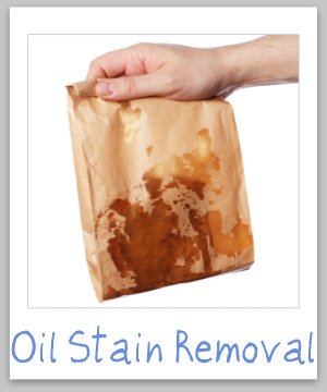 Oil stain removal guide to remove oily food stains from clothing, upholstery and carpet {on Stain Removal 101}