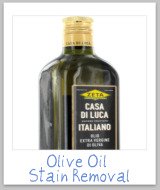 removing olive oil stains