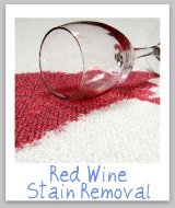 red wine stain on carpet