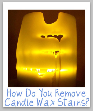 remove candle wax stains