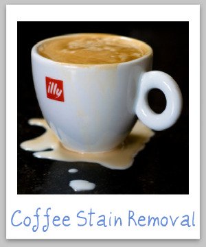 How to remove coffee stains from clothing, upholstery and carpet, with step by step instructions {on Stain Removal 101}