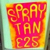spray tan sign