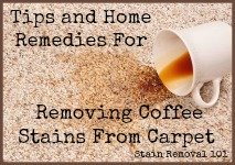 removing coffee stains from carpet