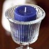 candle in glass candleholder