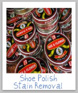 shoe polish stain removal