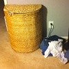 clothes outside laundry hamper