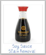 remove soy sauce stains