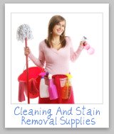 cleaning and stain removal supplies