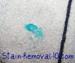 toothpaste stain in hand towel