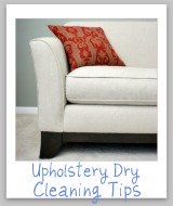 upholstery dry cleaning tips