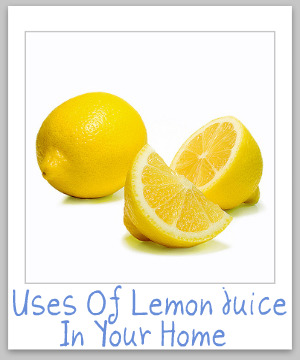 Uses of lemon juice around your home for cleaning and stain removal {on Stain Removal 101}