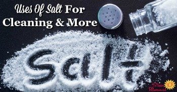 Uses of salt for cleaning and more