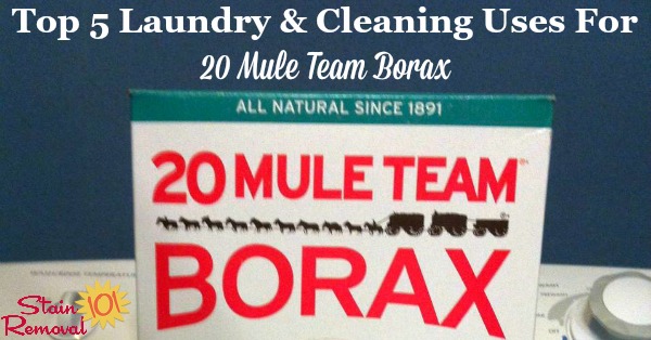 Top five 20 Mule Team Borax uses for laundry and cleaning around your home {on Stain Removal 101}