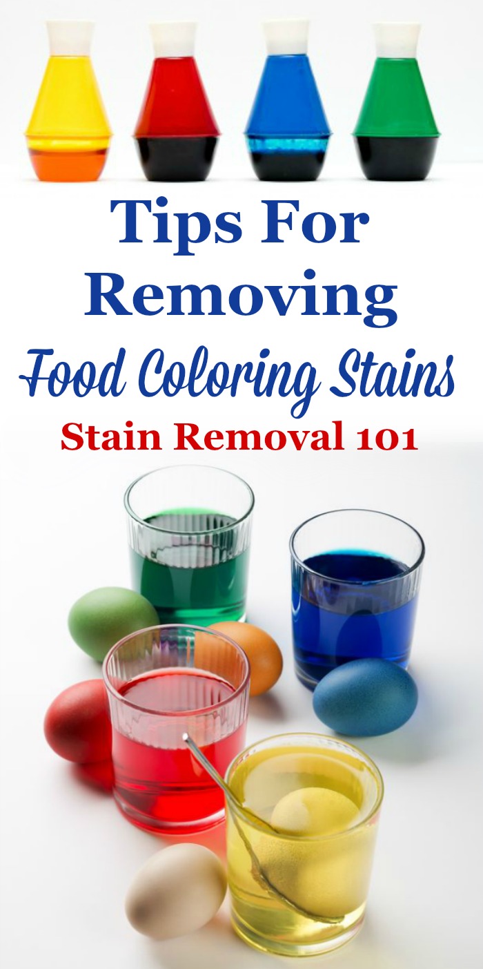 Tips for removing food coloring stains from clothes and other items in your home {on Stain Removal 101}