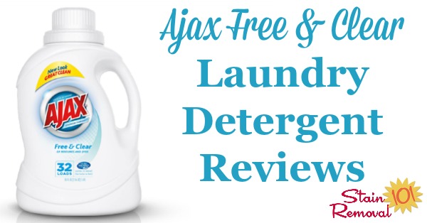 Ajax free and clear laundry detergent reviews, from real readers, about this low cost detergent {on Stain Removal 101}