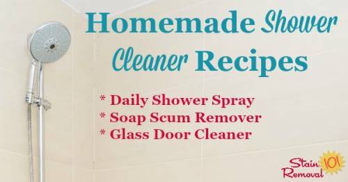 Homemade Shower Cleaner Recipes For Daily Use Heavy Duty