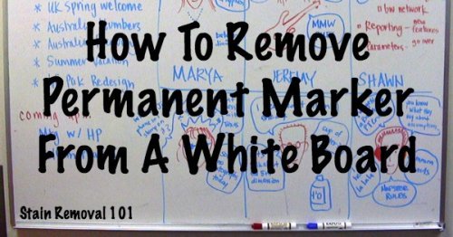 Simple and easy trick for how to remove permanent marker from a white board {on Stain Removal 101} #CleaningTips #CleaningHacks #WhiteBoards