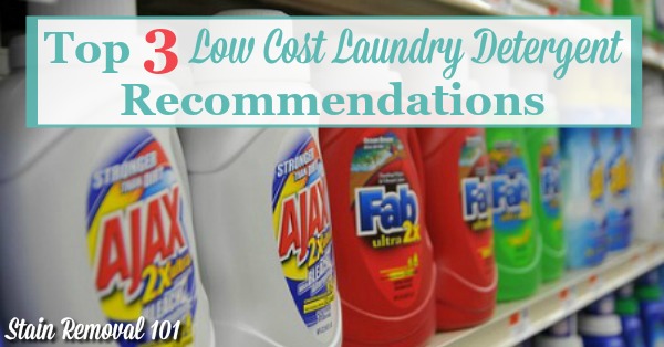 Top 3 low cost laundry detergent recommendations, plus more ways to save money on laundry {on Stain Removal 101}