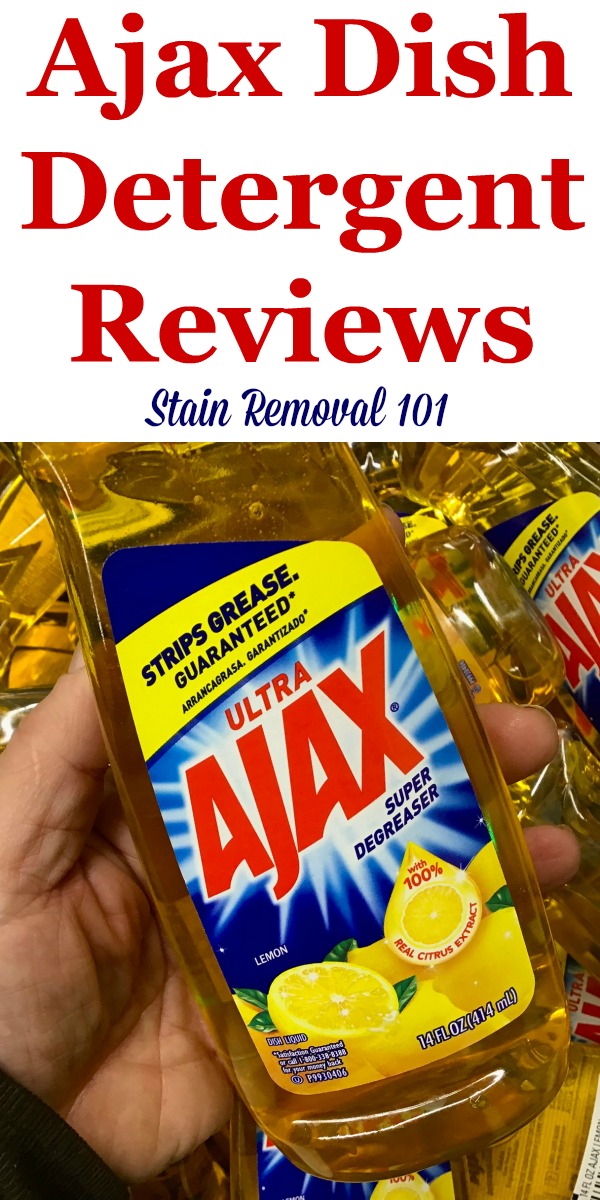 Ajax dish detergent reviews: Does this low cost brand work well enough? {on Stain Removal 101} Ajax dish detergent reviews: Does this low cost brand work well enough? {on Stain Removal 101} #AjaxDishDetergent #DishSoap #Ajax