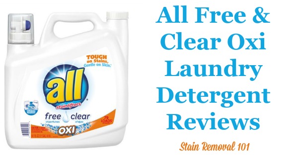 All Free And Clear Oxi Laundry Detergent Reviews