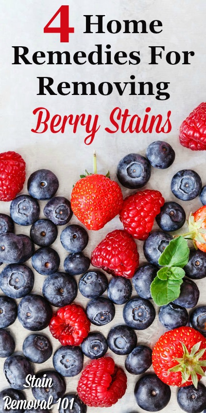 4 home remedies for removing berry stains from clothes {on Stain Removal 101}