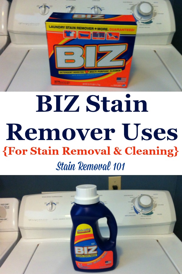 Biz stain remover reviews and uses for laundry, stain removal and cleaning, including discussion of what stains it works best on and comparisons of the powder versus the liquid versions {on Stain Removal 101} #BizStainRemover #StainRemover #LaundryProducts
