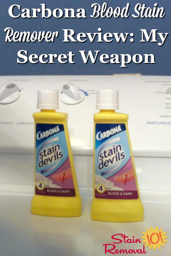 Carbona blood stain remover review and why it's my secret weapon for blood stain removal {on Stain Removal 101} #BloodStainRemoval #BloodStainRemover #StainRemover