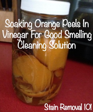 soaking orange peels in vinegar