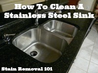 How to clean stainless steel sink